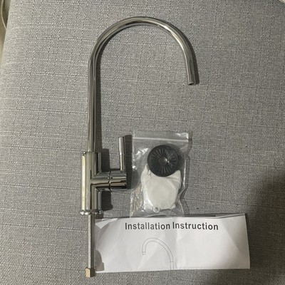 Deluxe Trinkwasserfilter Wasserhahn | große Reichweite, Chrom, Schwanenhals, modern, Europa