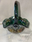 Fenton Amethyst Carnival Glass Basket Iridescent- Great Condition!