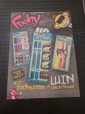 Foohy Brand  Monkey Writing 2005 Print Ad 8X11