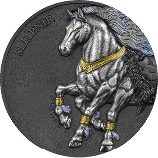 Germania 10 Mark 2026 Beasts Sleipnir 2 Oz 9999 UDHR mit UV Effekt mit OVP