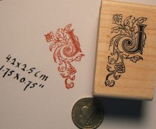 Monogram Letter J rubber stamp WM P41