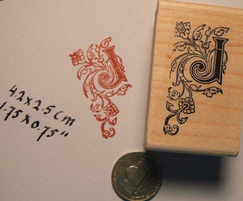 Monogramm Buchstabe J Gummistempel WM P41 - Bild 1 von 2