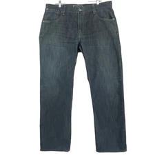 Levis 514 Slim Straight Jeans Men's 40x30 Blue Poly Cotton 5 Pocket Dark Wash