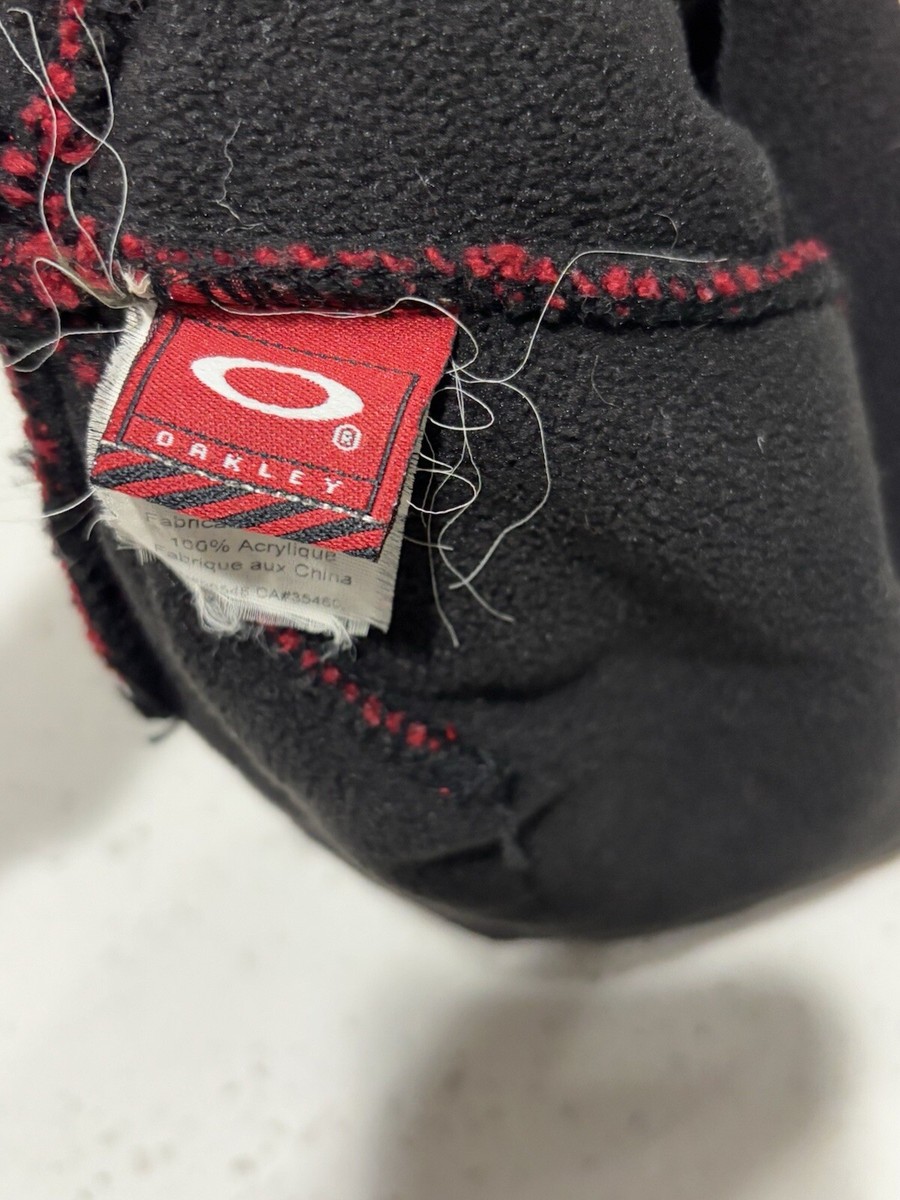 90s OAKLEY ビーニー 赤タグ 刺繍ロゴ 90s 赤タグ オークリー Oakley ロゴ刺繍ビニー ニット帽 帽子