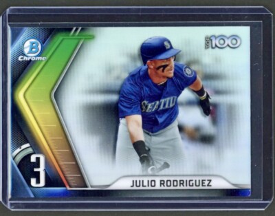 JULIO RODRIGUEZ 2022 Bowman Chrome Mariners Scouts Top 100