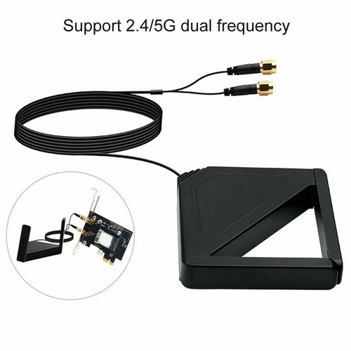 Desktop Antenna Horn 90° Rotating Dual Frequency 2.4G/5G External Wifi Antennas - Afbeelding 3 van 12