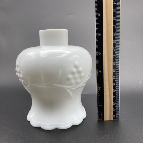 2 Lampada Boudoir Vetro Latte Bianco Vintage Paralume Vite Uva 1 5/8" Montaggio - Foto 16 di 18