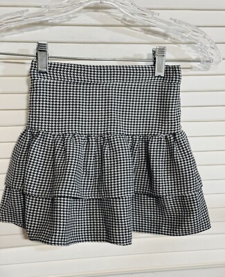Girls Houndstooth skort Skirt Size 4T UR it Black Shorts Stretch