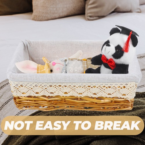 Wicker Storage Basket with Removable Washable Liner Willow Woven Containers - Picture 6 of 11