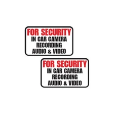 2 In Car Camera Recording Vinyl Decals Truck Vehicle Indoor Outdoor High Quality