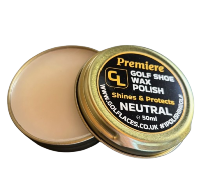 PREMIERE GOLF SHOE POLISH NEUTRAL SHINES PROTECTS 50ml TIN FOOTJOY NIKE  ECCO