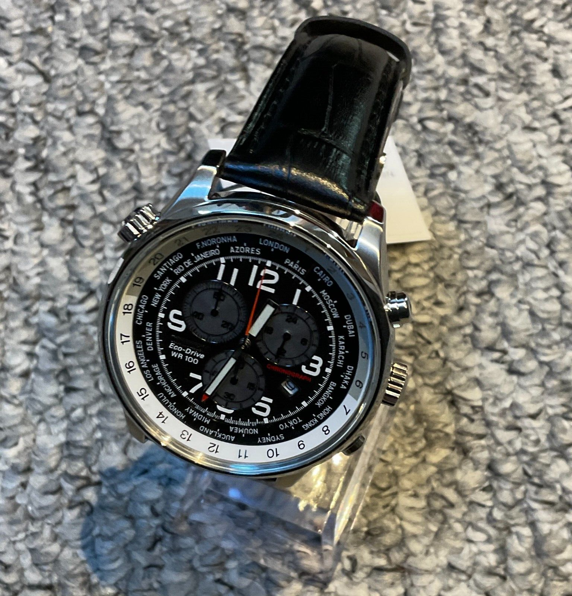 Citizen Boxed New Cal H500 Eco-Drive Watch, Leather Strap