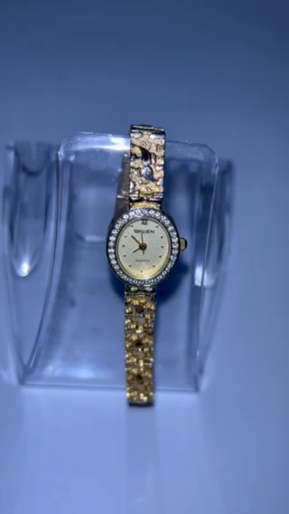 VTG Gruen Woman Quartz Watch Gold Tone New Battery GR7601S Crystal