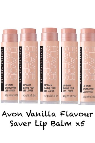 Avon Vanilla Flavour Saver Lip Balm X5