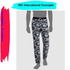 I.N.C. International Concepts Men's Gray Camo Print Pajama-Pants Size XL