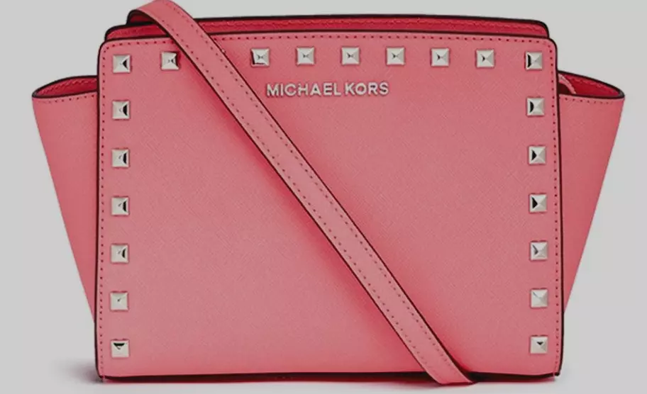 MICHAEL KORS SELMA MEDIUM HOT PINK SAFFIANO LEATHER MESSENGER CROSSBODY BAG