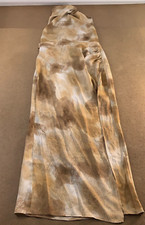 Shein Women's Large US 8/10 Brown Tie Dye Split Thigh Backless Maxi Dress New