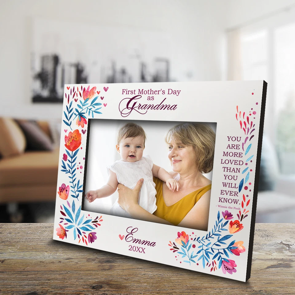 PERSONALIZADO-Primer Día de la Madre como Marco de Abuela-Primera Abuela-Impresión UV Foto 2 de 4