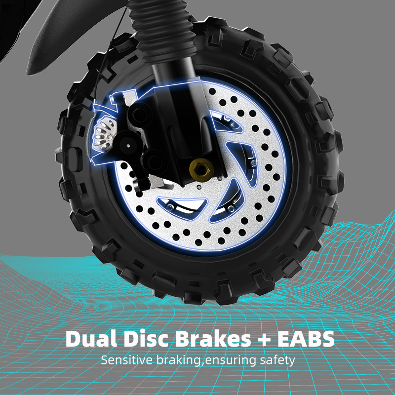 50 Mph Fast Speed Electric Scooter Off Road 11inch Dual Motor Wheel E