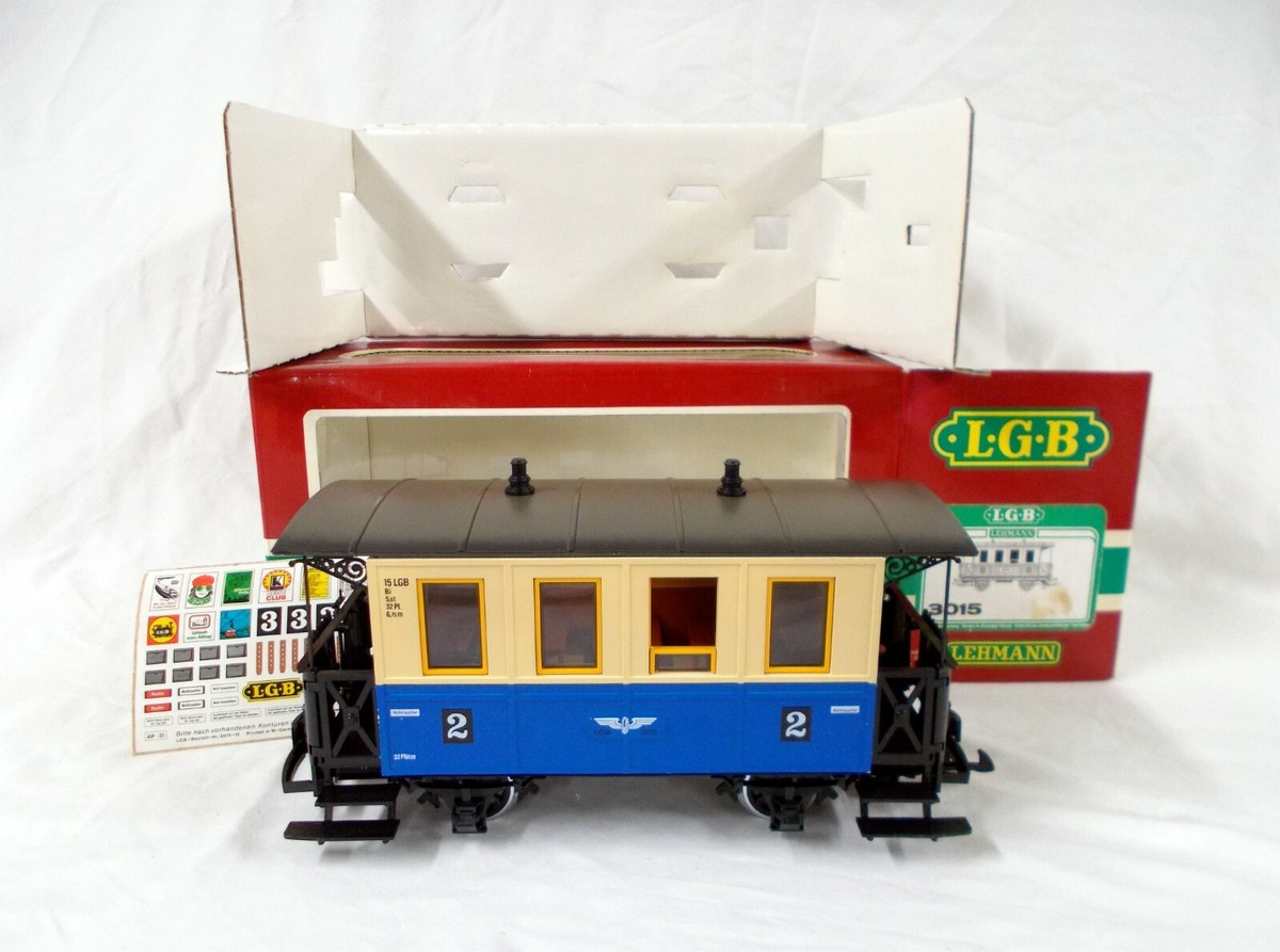 LGB 3015 PASSENGER CAR WITH METAL WHEELS AND CUSTOM LED LIGHT KIT