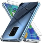 Transparent TPU silicone case reinforced angles + 2 tempered glasses for Xiaomi