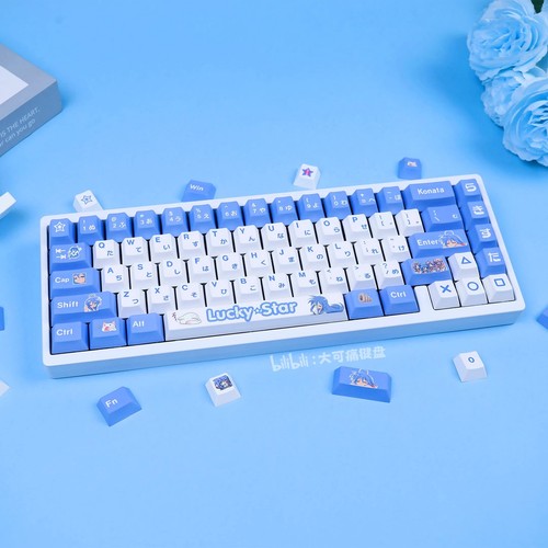 Anime Lucky Star Izumi Konata PBT Keycaps For Mechanical Keyboard Full Set Gift - 第 3/10 張圖片