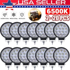 14 LED Work Light Flood SPOT Lights For Truck Off Road Tractor ATV Round 42W Lot