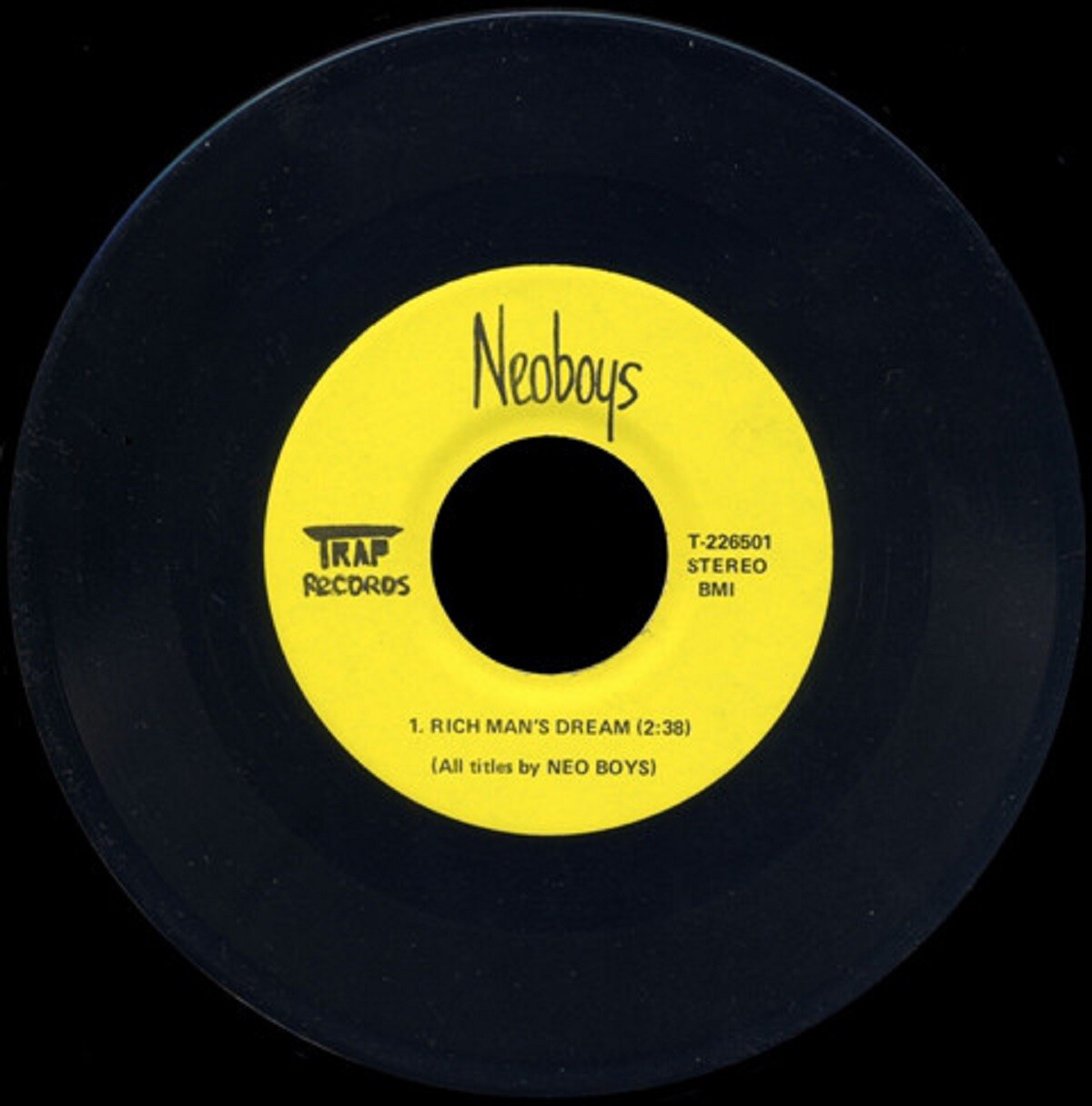 NEO BOYS Never Comes Down 7" 1980 Greg Sage Wipers Portland Portlandia