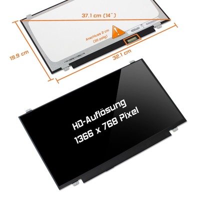 LP140WH2(TL)(S1) New 14.0" WXGA HD Slim LED LCD Screen LP140WH2 - Foto 8