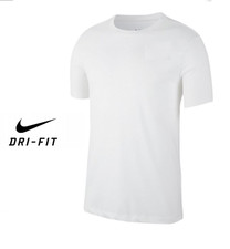The Original White Nike Tee Youth Athletic Cut Short Sleeve Shirt Dri-FIT 10/12