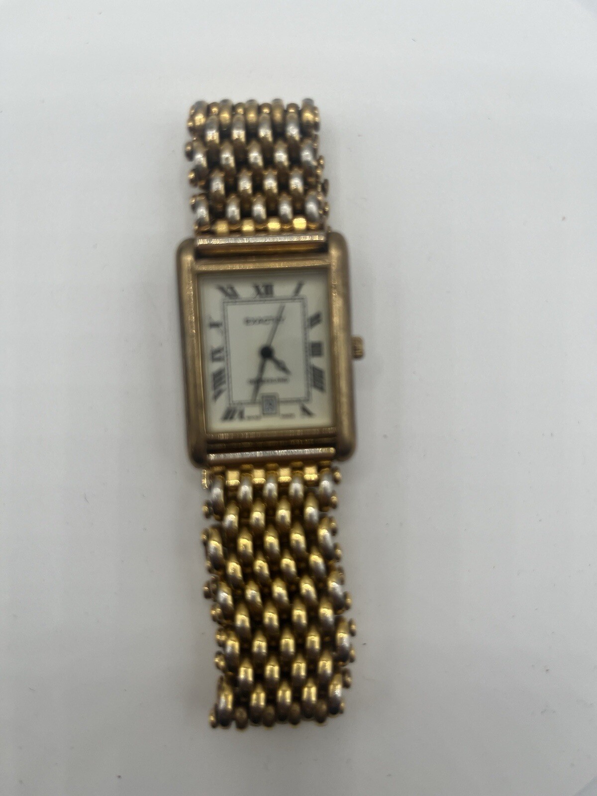Vintage Gold Tone 1980s Swiss Made EXACTLY Quartz Watch Falak Tayyeb