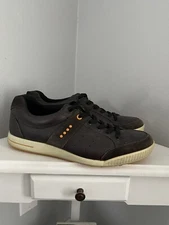 Ecco Spikeless Golf Shoes Men's Size 42 Leather Low Lace Up