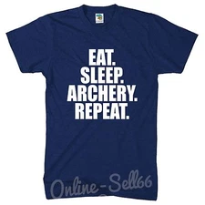 Eat Sleep Archery Repeat Mens Bow Tshirt Arrow Top Train t Shirt 