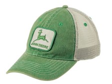 JOHN DEERE Vintage Mesh Trucker Cap Grün verstellbare Basecap Kappe Schirmmütze