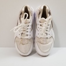 Nike Air Huarache Triple White Running Shoes 654275-110 Womens Size 6 Youth 4.5Y