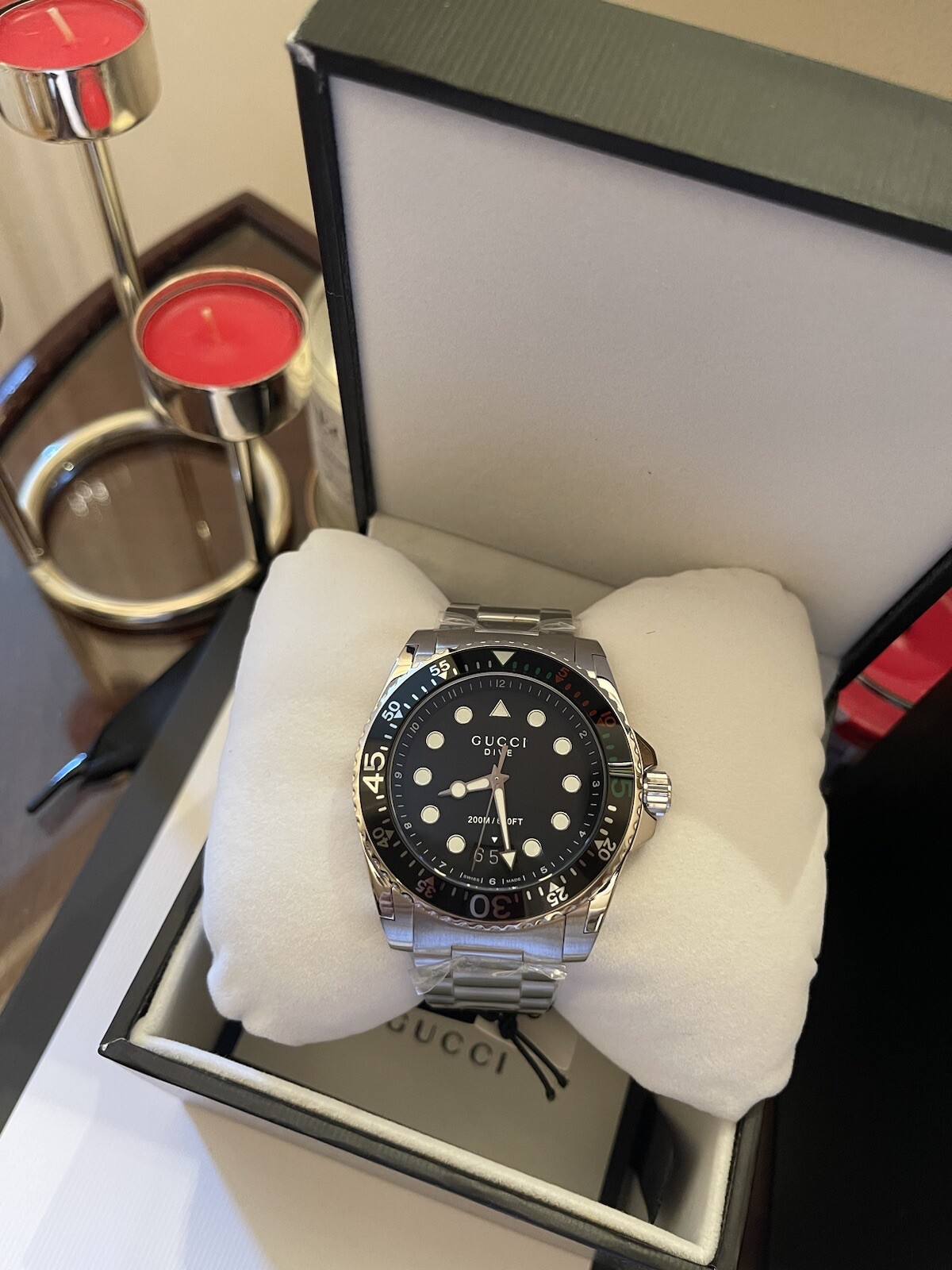 Gucci Dive XL Black Men's Watch YA136208 1. 731903382596 eBay