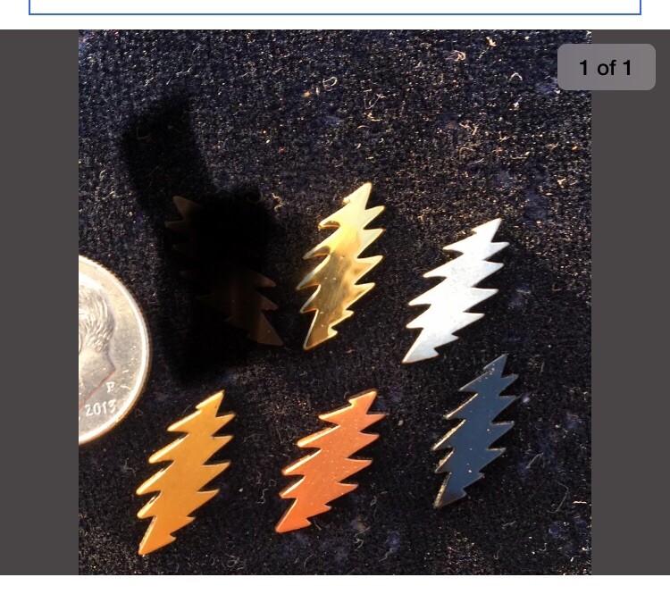 Grateful Dead 13 Point Bolt Hat Pin Set