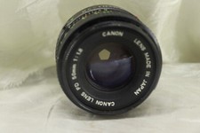 Canon FD 50mm f/1.8 Prime Lens – Vintage Manual Focus – Made in Japan – Untested