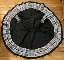 Vintage Square Dancing Dress Full Circle Skirt 60s Bettina Black Western Dress