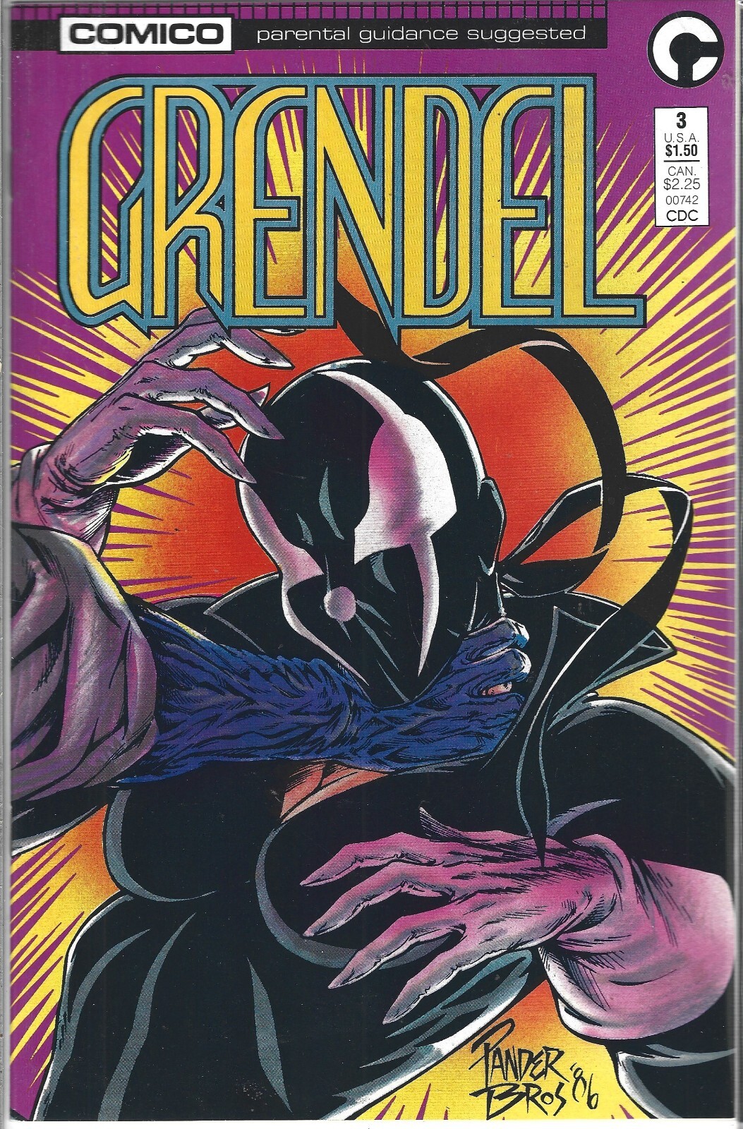 Grendel #3 (Nm) High Grade Copper Age Comico Comic, Mage, $3.95 Flat Shipping