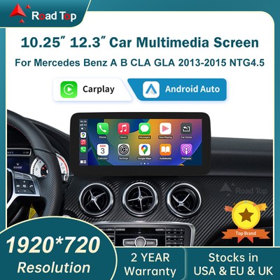 12.3 inch CarPlay Wireless Android Auto Touch Screen For Benz A B CLA GLA NTG4.5