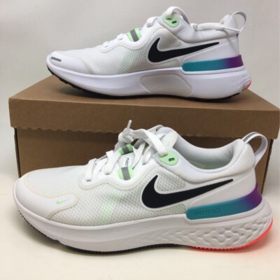 Nike Womens React Miler Running Shoes Ivory Low Top Lace Up Breathable  New