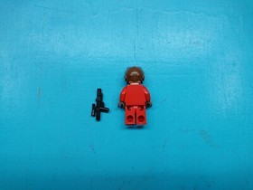 Lego Star Wars Minifigure Naboo Fighter Pilot Red Jumpsuit w/Blaster 7877 9674!