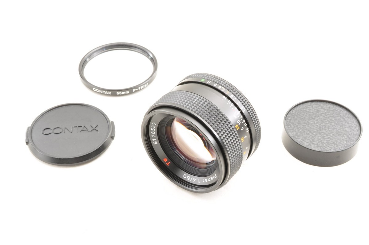 CONTAX Carl Zeiss Planar T* 50mm F/1.4 MMJ Lens CY w/Filter CONTAX Carl Zeiss Planar T* 50mm F/1.4 MMJ Lens CY w/Filter