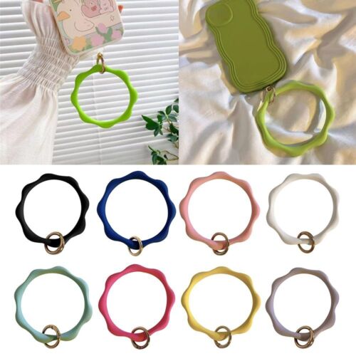 Silicone Phone Lanyard Bracelet Detachable Key Ring  Men Women - Picture 1 of 21