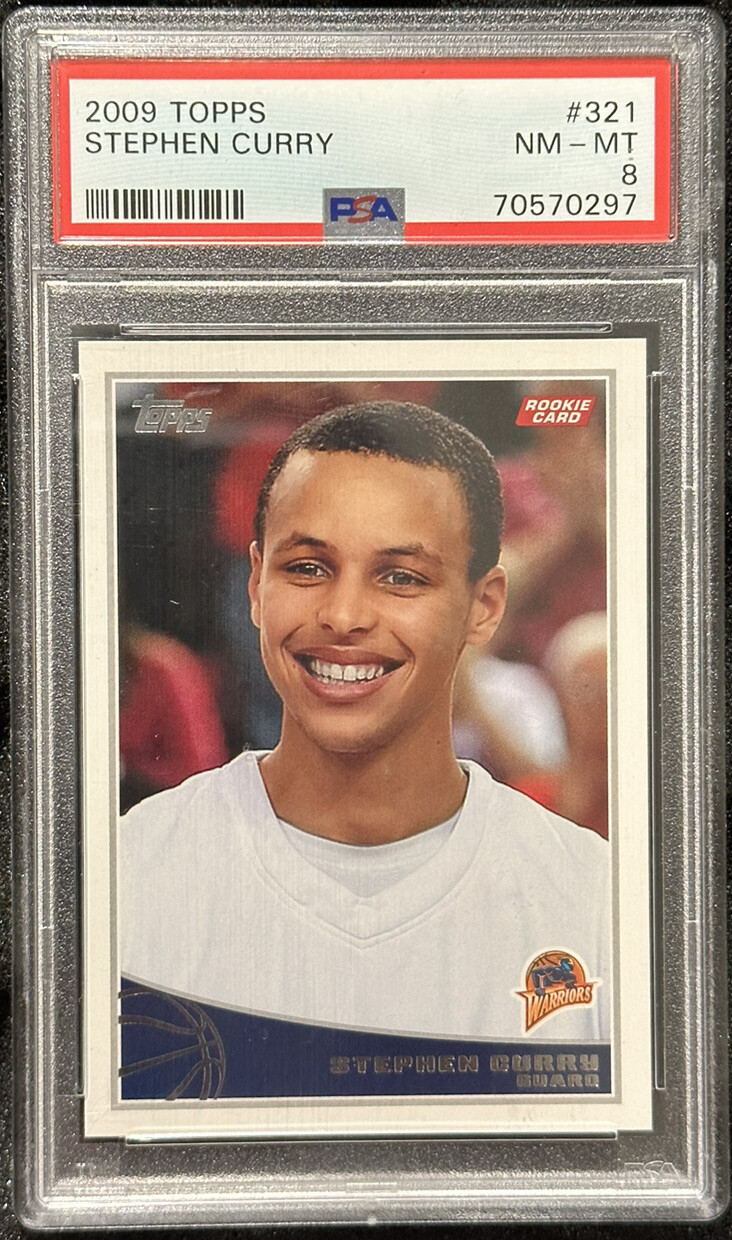 2009 Topps STEPHEN CURRY Rookie RC #321 PSA 8