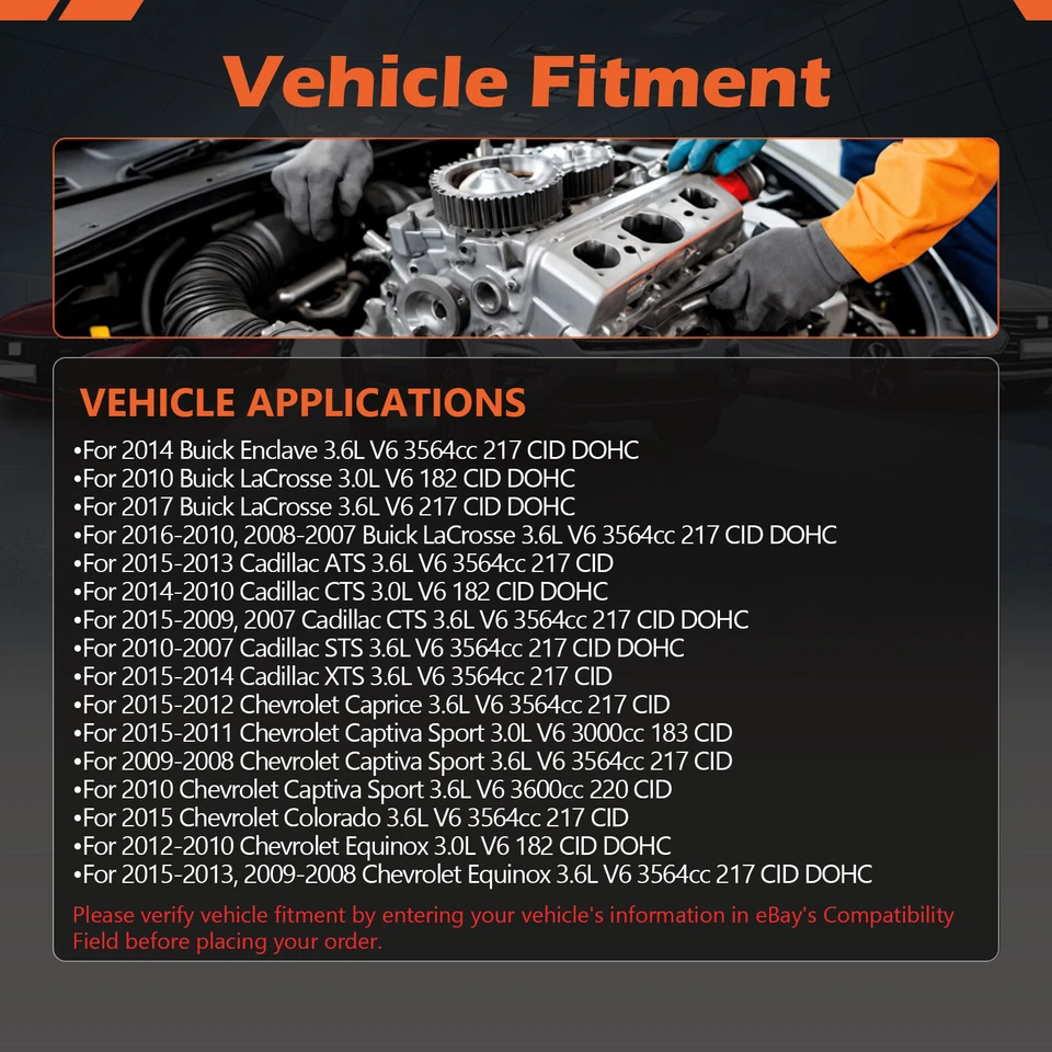 Kit de cadena de distribución bomba de agua de aceite VVT para Buick CTS Chevrolet Terrain 3,0 L 3,6 L Foto 3 de 4