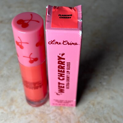 NIB Lime Crime FLAMING CHERRY Wet Cherry Ultra-Shiny Lip Gloss