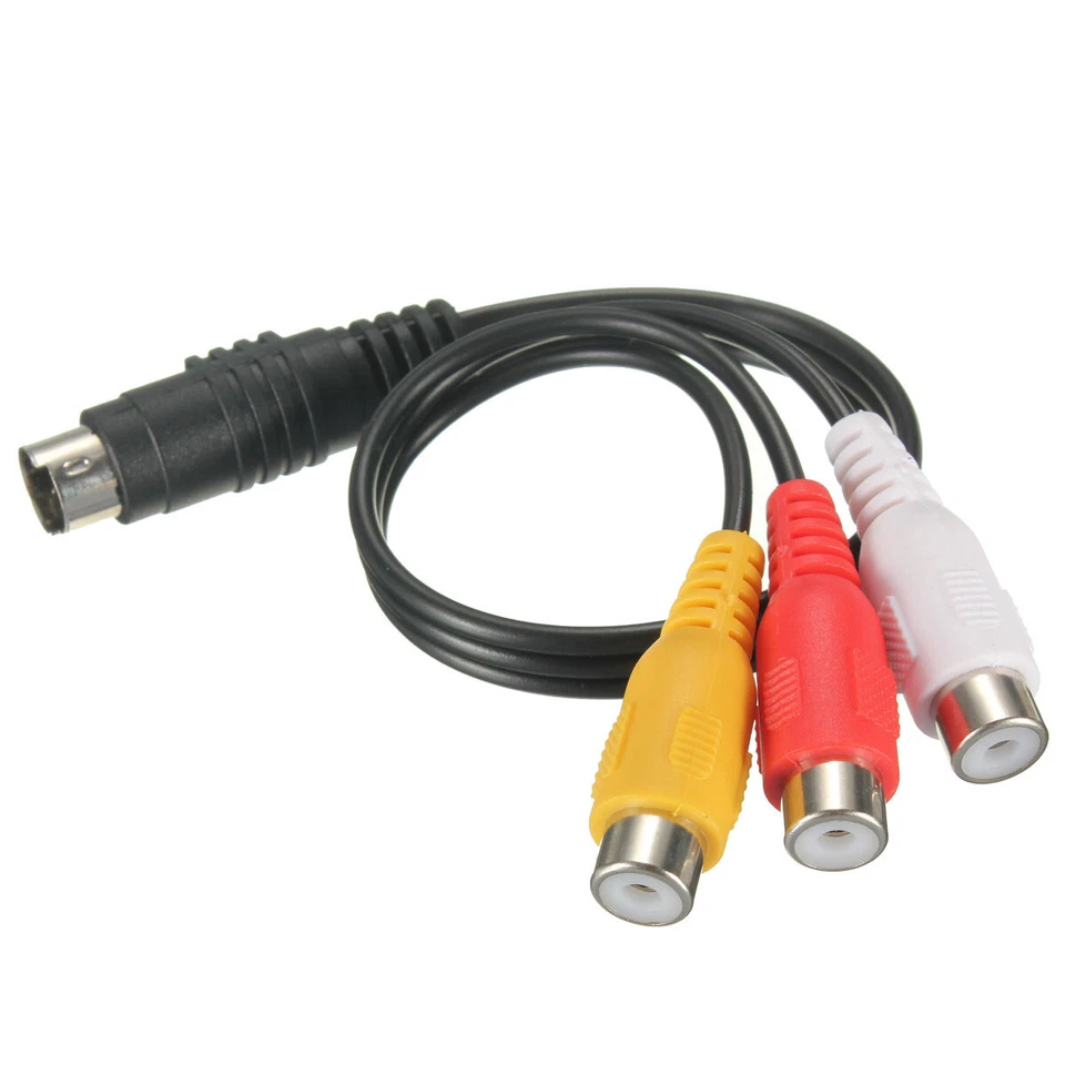 Premium S-Video 7-pin Male to 3RCA Female Video Adapter Cable Converter Cord AU - Image 3 of 3
