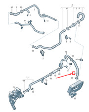 AUDI TT FV COOLANT COOLING SYSTEM COOLANT HOSE 8W0121546G